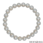 Bracelet de perles grises nacrées 8mm