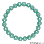 Bracelet de perles nacrées bleu givré 8mm