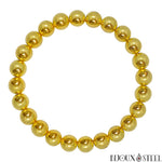 Bracelet élastique en perles dorées 8mm