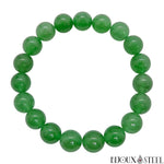Bracelet en perles d'aventurine verte 10mm en pierre naturelle