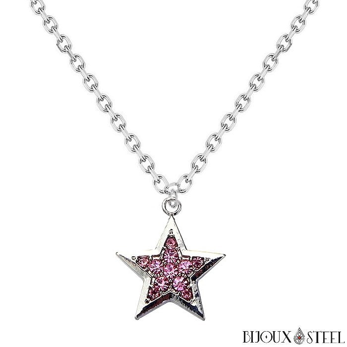 BIJOU ARGENT 925 COLLIER CHAINE PENDENTIF ÉTOILE CRISTAL # K19 BIJOU ARGENT 925 COLLIER CHAINE PENDENTIF ÉTOILE CRISTAL # K19
