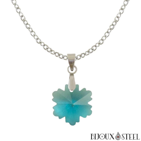 Parure Bijoux Noël Flocon De Neige — Collier & Boucles D'oreilles En Cristal Brillant - 7