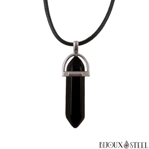 Fossil Collier Femme Argent Anneaux Métal Pierres Sombres 70cm Fossil Collier Femme Argent Anneaux Métal Pierres Sombres 70cm