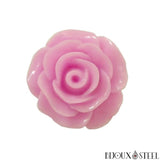 Bouton pression à fleur de rose violette pour bijoux interchangeables