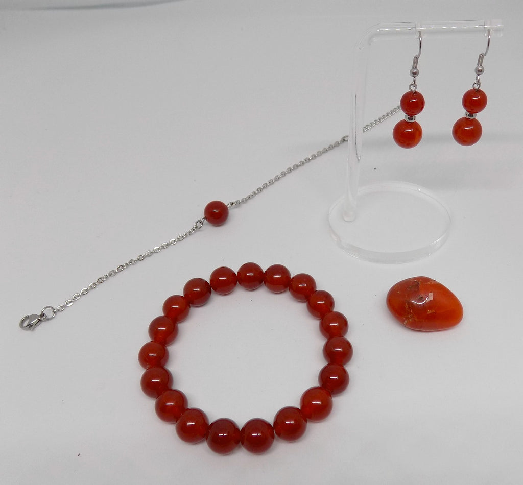 Bracelet Elastique Cornaline (sur mesure) - LA BREIZHONITE