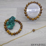 Parure bracelet mixte en perles de 8mm et bracelets femmes en jaspe éléphant