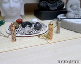Colliers à pendentifs à motifs diffuseur d'huiles essentielles trois couleurs en acier chirurgical et leurs tampons feutrine