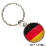 Porte-clés drapeau de l'Allemagne argenté